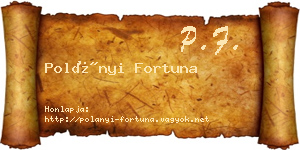 Polányi Fortuna névjegykártya